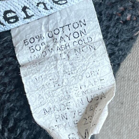 Vintage y2k black wet seal knit crop cardigan - Picture 5 of 6